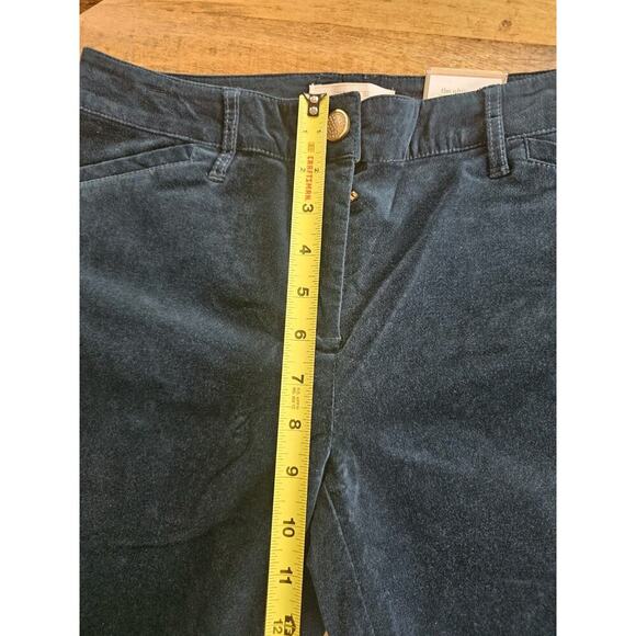 NWT Chico's Size 0 (S/4) Teal Ultimate Fit Velveteen Slim Leg Pants Stretch $89 - Picture 4 of 7